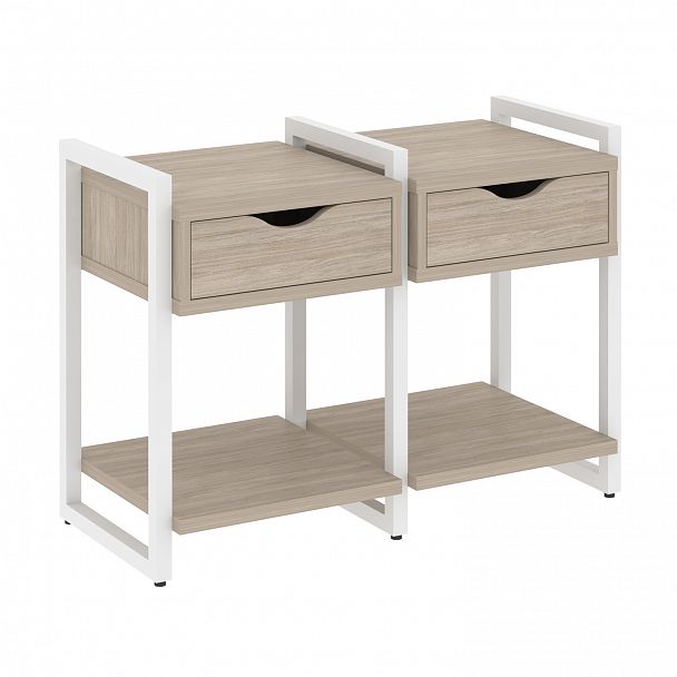 Тумба на опорах наборная "Loft" VR.L-TN-1.O дуб аттик/белый - Вид 1