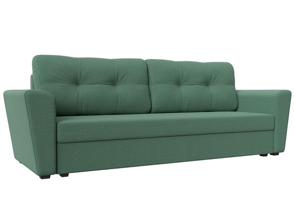 Диван прямой Амстердам Лайт Рогожка зеленый - Вид 1