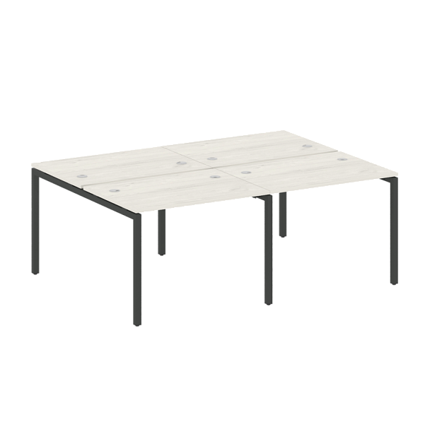 Metal System Quattro Р. ст. на 4 раб. места на П-образном м/к 40БП.СМ-4.1 Дуб наварра/Антрацит металл 2000*1475*750 - Вид 1