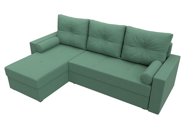 Диван угловой Верона Лайт левый угол Рогожка зеленый - Вид 5