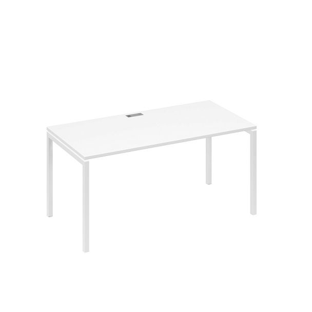 Стол письменный на металлокаркасе DUE A4 А4 Б2 025 БП белый премиум / металлокаркас белый - Вид 1