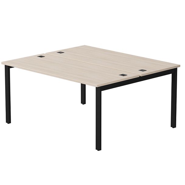 Бенч-система на 2 места Everprof EVO на металлокаркасе 1580х670(1370)x755 Дуб Соната/Черный - Вид 1