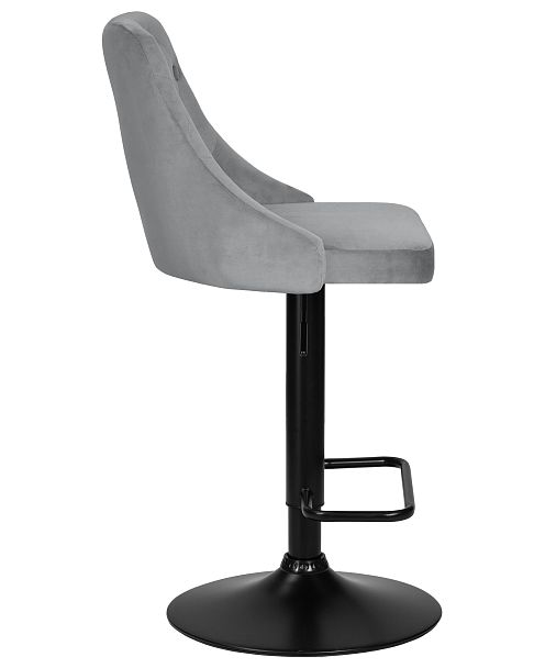 Набор 2 шт Стул барный DOBRIN JOSEPH BLACK (серый велюр (MJ9-75)) - Вид 4