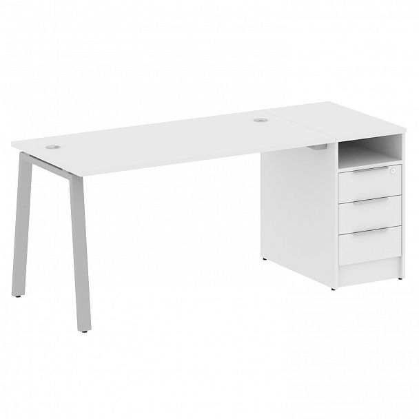 Рабочая станция "Metal System" БА.РС-СТП -1.3 белый/серый - Вид 1