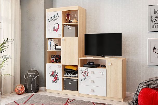 Энерджи Комод MDE-06.1623 дуб сонома/белый - Вид 3