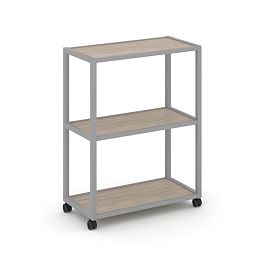 Shelf Mobile Стеллаж 3 уровня 1 секция VR.LT-STK-301.06 Дуб Аттик/Металл Серый 600*400*1046 - Фото предпросмотра