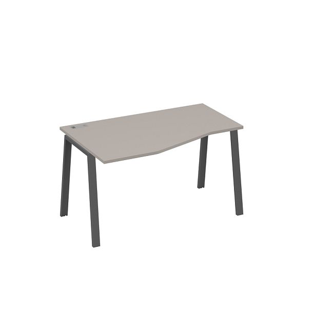 Стол эргономичный левый "Техно" на металлокаркасе TRE A4 А4 Б3 063 БП мокко премиум / металлокаркас антрацит - Вид 1