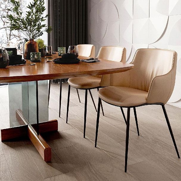 Стул с подлокотниками Sofia, иск.кожа soft-touch, серый - Вид 14