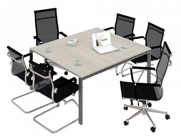 Стол для переговоров NT 140х144 вяз натуральный/антрацит - Вид 2