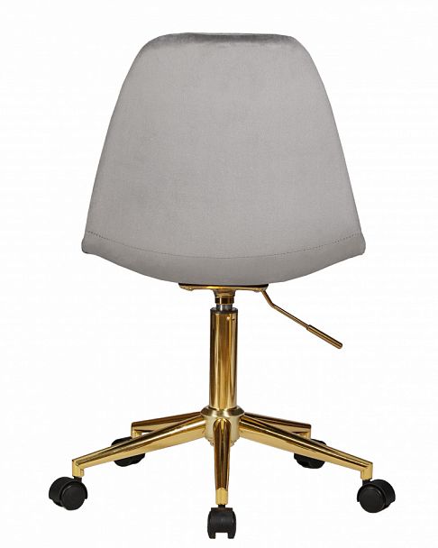 Офисное кресло для персонала DOBRIN MONTY GOLD (серый велюр (MJ9-75)) - Вид 5