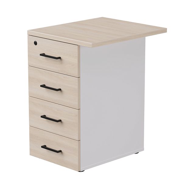 Тумба приставная Everprof EVO с топом 510х600x755 Белый/Дуб Соната - Вид 1