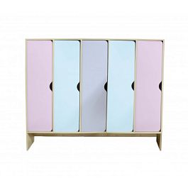 Шкаф 5-секционный с нишей под скамью - Фото предпросмотра