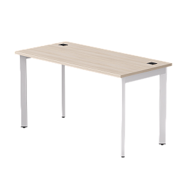Стол прямой Everprof EVO на металлокаркасе 1380х670х755 мм опоры 45гр Дуб Соната/Белый - Фото предпросмотра