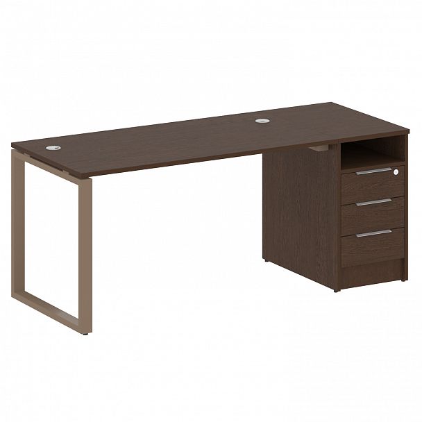 Рабочая станция "Metal System" БО.РС-СТП -1.3 венге/мокко - Вид 1