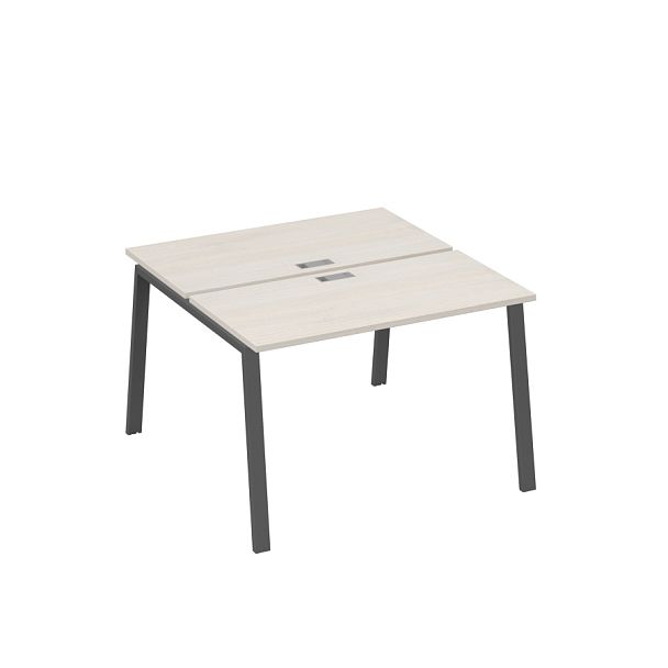 Рабочая станция (2х120) на каркасе TRE A4 А4 Б3 170  БП дуб / металлокаркас антрацит - Вид 1