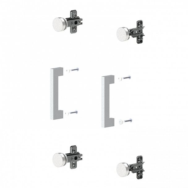 Фурнитура для двери стеклянной "Арго", КОМПЛЕКТ 2 шт., А-стл302, -304, -310 - Вид 2