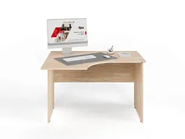 UNITY PС3-12 L ДУБ СОНОМА Офисный стол угловой Левый 1200х900х750 - Фото предпросмотра