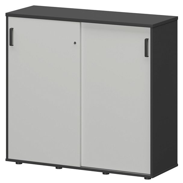 Тумба-купе СМТ-12.11К Тип1 Графит/Белый 1236x444x1150 Смарт - Вид 1