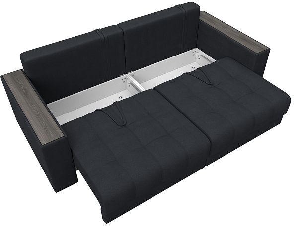 Диван прямой с декором Лига-049 НПБ Замша серый - Вид 8