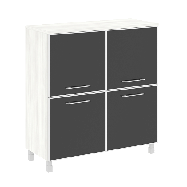 Yalta Шкаф квадратный LT.SD-1.2 R black Снежная патина/Стекло black 1098*452*1168 - Вид 1