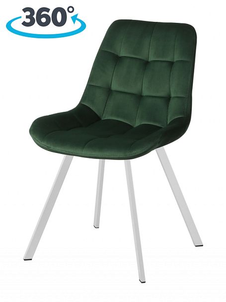 Стул поворотный Эйден М, Confetti deep forest/белый - Вид 1