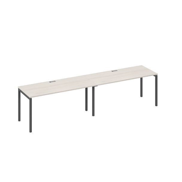 Рабочая станция 2х160 каркас DUE A4 А4 С2 015-2 БП дуб / металлокаркас антрацит - Вид 1