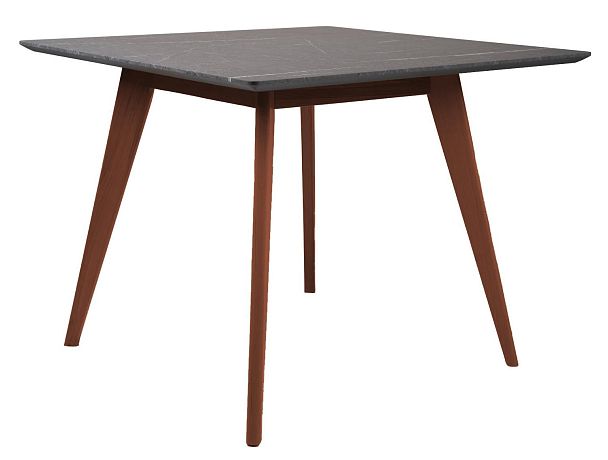 Стол Лунд 960*960 мрамор Графит Темный орех - Вид 4