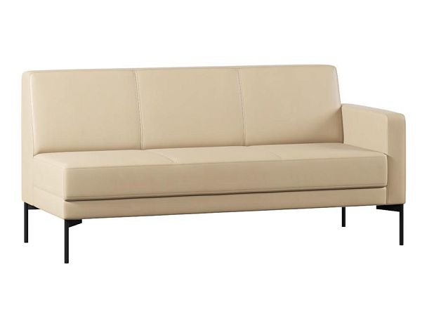 Модуль Everprof Gamma с подлокотником трехместный левый Экокожа Бежевый - Вид 1