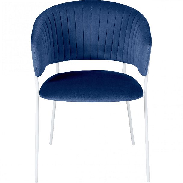 Стул кухонный Даксон синий велюр/белый - Вид 2