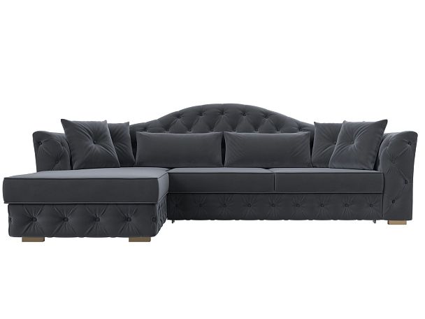 Диван угловой Артис левый угол Велюр серый - Вид 2