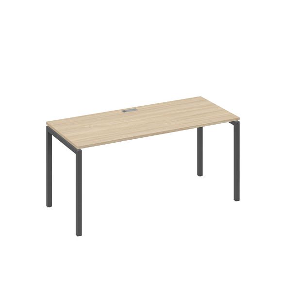 Стол письменный на металлокаркасе DUE A4 А4 С2 015 БП дуб скандинавский / металлокаркас антрацит - Вид 1