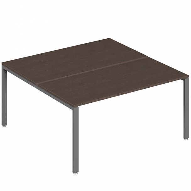 Бенч-система на 2 места Trend Metal 160x123x75 тёмный дуб - Вид 1