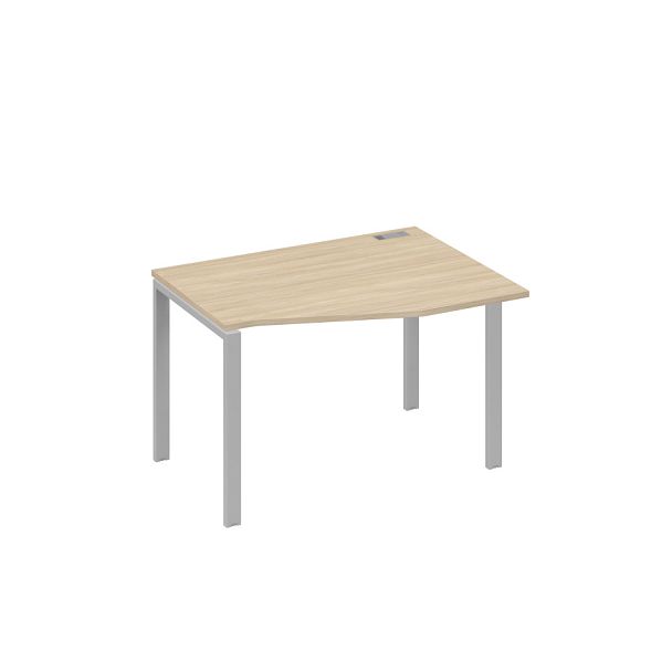 Стол эргономичный правый "Техно" на металлокаркасе UNO A4 А4 Б1 062 БП дуб скандинавский / металлокаркас серый - Вид 1