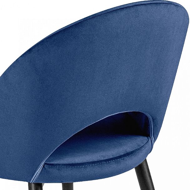 Стул кухонный Рэди синий велюр/черный - Вид 10