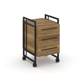 Rift Direct Тумба мобильная RF.TMR-001 Сандал Янтарный/Металл Черный 424*500*680 - Фото предпросмотра