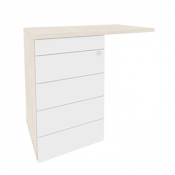 Тумба "Onix" O.TPU-4 TIP денвер светлый/белый - Вид 1