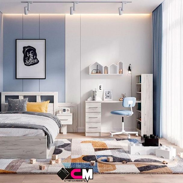 Гранд стол письменный (1,450 х1,350х0,502) дуб крафт белый - Вид 3