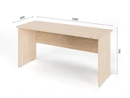UNITY PС6-16 ДУБ СОНОМА Офисный стол прямоугольный Прямой 1600х600х750 - Фото предпросмотра