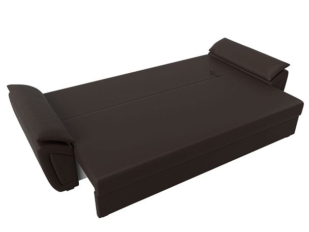 Прямой диван Нэстор Лайт (полностью экокожа коричневая) - Вид 8