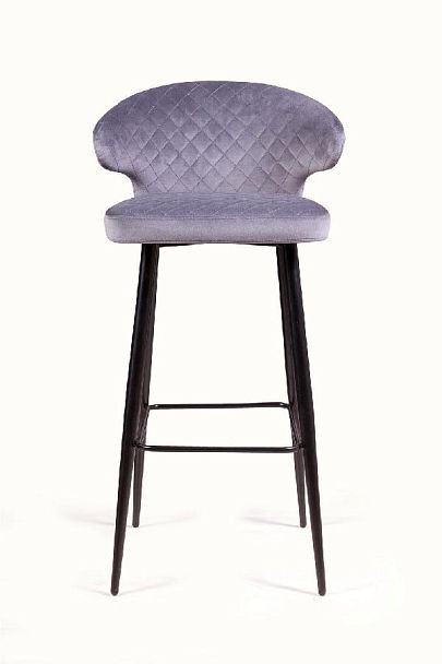 Стул барный Richard ромб, бархат серый 27 - Вид 7