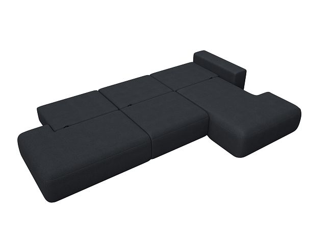 Диван угловой Лига-036 НПБ Модерн Лонг правый угол Искусственная замша серый - Вид 10