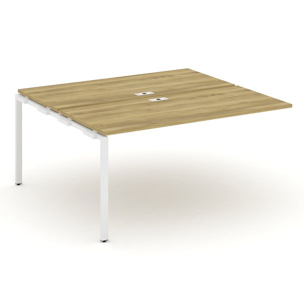 Concept Двойной наборный элемент рабочей станциии CN.DNRS-004 Дуб Винченцо/Металл Белый 1580*1480*750 - Вид 1