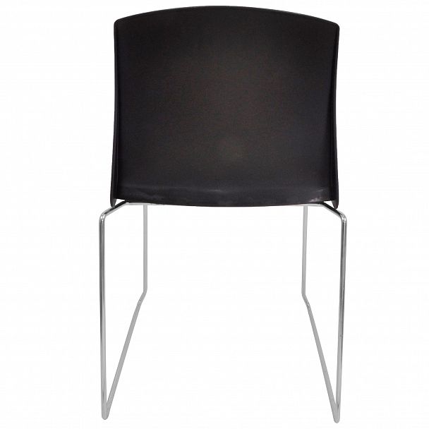 Стул Pull (пруток) каркас Хром, черный, стопируемый - Вид 3