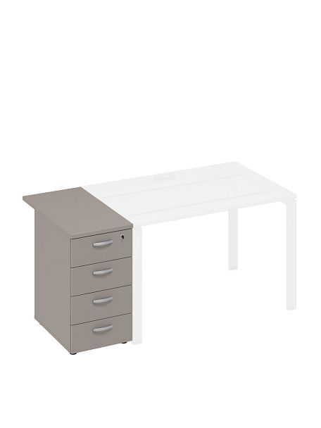 Тумба приставная 4-х ящичная с замком A4 А4 9222 БП мокко премиум - Вид 1