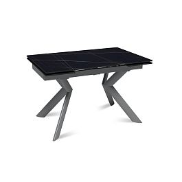 Стол раскладной Bridge (120+30+30), керамика матовая Black Gold - Фото предпросмотра