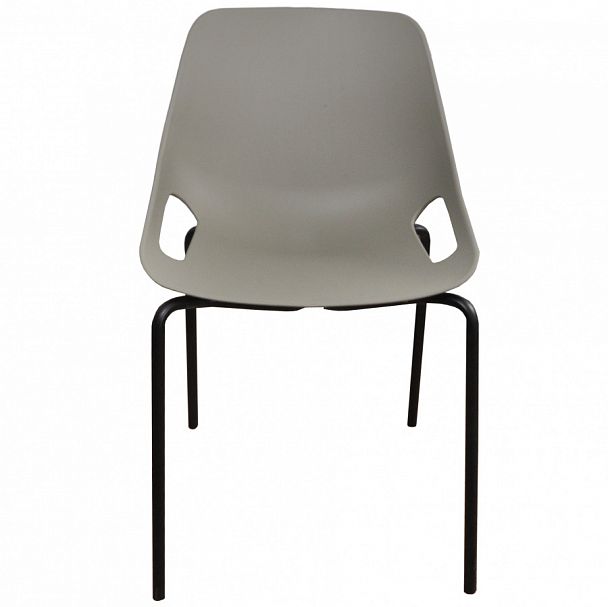 Стул Q5 (4 ножки) каркас черный, серый, стопируемый - Вид 1