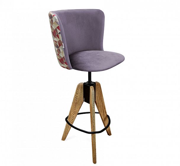 Стул барный Sheffilton SHT-ST36-4/S92 сумеречная орхидея/браш.корич./черн.муар - Вид 1