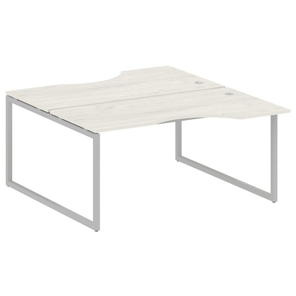 Metal System Quattro Р. ст. криволинейная на О-образном м/к 40БО.РАС-СА-2.1 Дуб наварра/Серый металл 1600*1835*750 - Вид 1