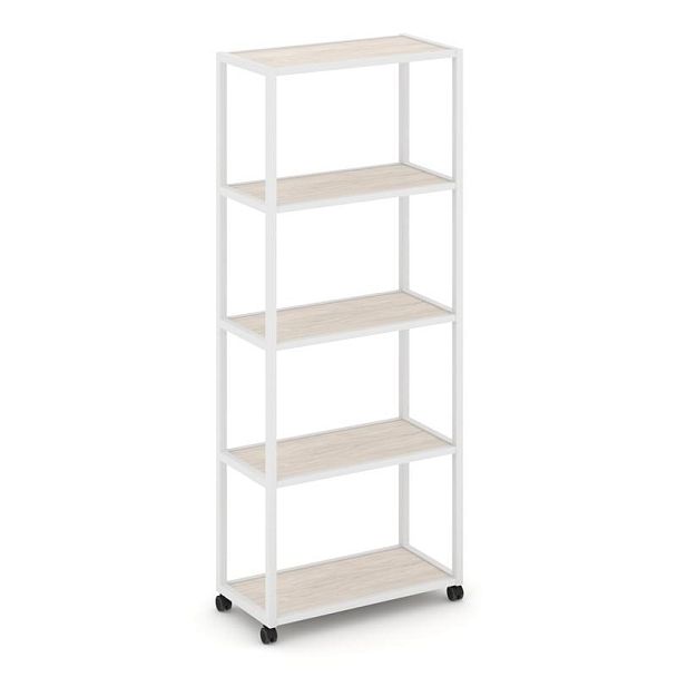 Shelf Mobile Стеллаж 5 уровней 1 секция VR.LT-STK-501.06 Денвер Светлый/Металл Белый 600*400*2000 - Вид 1