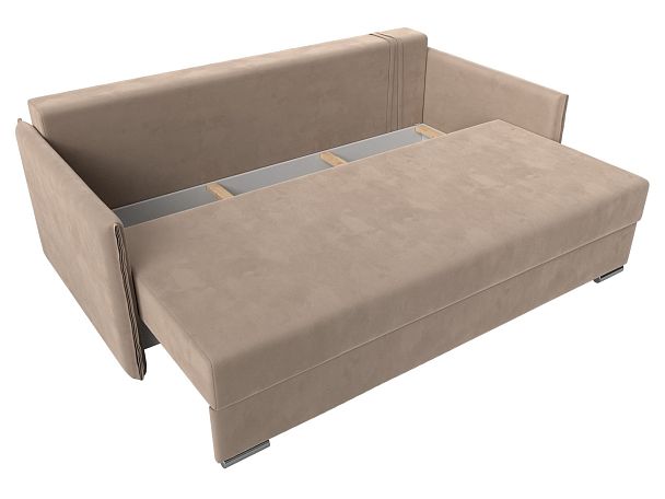 Диван угловой Сайгон (полностью велюр бежевый) - Вид 7